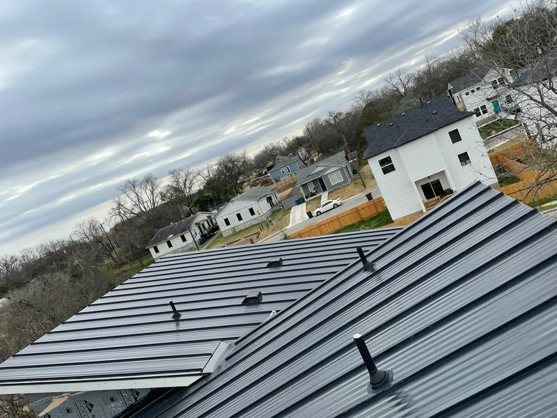 Standing seam metal roof panels with vents for Skylight Repair in Durant